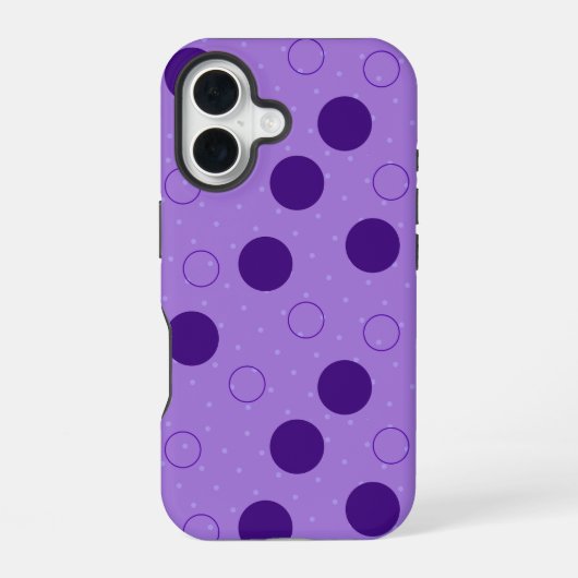 Coque iPhone 16 Cercles pourpres (Verso)