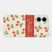 Coque iPhone 16 Cerises amoureuses (Verso Horizontal)