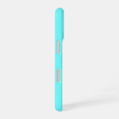 Coque iPhone 16 Cerises bleu clair vibrant (Côté droit)