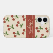 Coque iPhone 16 Cerises Chéries (Verso Horizontal)