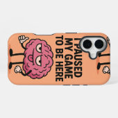 Coque iPhone 16 "Cerveau De Jeu Suspendu - Mode Jeu Activé" (Verso Horizontal)
