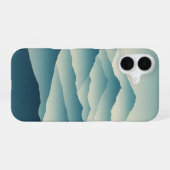 Coque iPhone 16 Chaînes de montagnes vintage (Verso Horizontal)