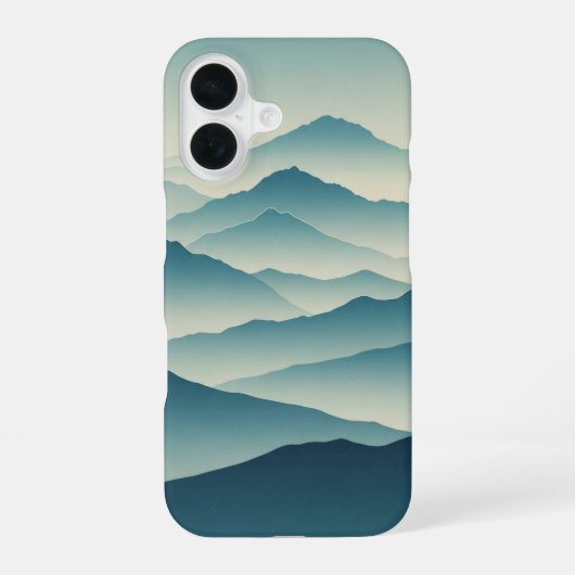 Coque iPhone 16 Chaînes de montagnes vintage (Verso)