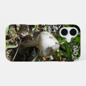 Coque iPhone 16 Champignon avec vos initiales (Verso Horizontal)