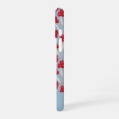 Coque iPhone 16 Champignon Rouge - Bleu (Côté gauche)