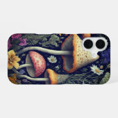 Coque iPhone 16 Champignons forestiers enchantés (Verso Horizontal)