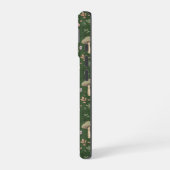 Coque iPhone 16 Champignons Vert Chasseur Sombre Sans Couture Fore (Côté gauche)