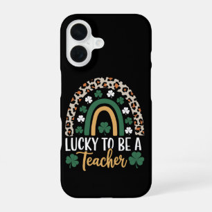 Coque iPhone 16 Chanceux d'être un professeur Arc-en-ciel St Patri
