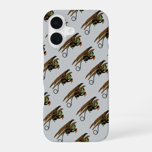 Coque iPhone 16 Chapeau de singe volant maléfique de l'assistant v (Verso)