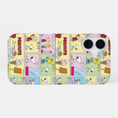 Coque iPhone 16 Charlie Brown, Snoopy & Sally | Crème glacée (Verso Horizontal)