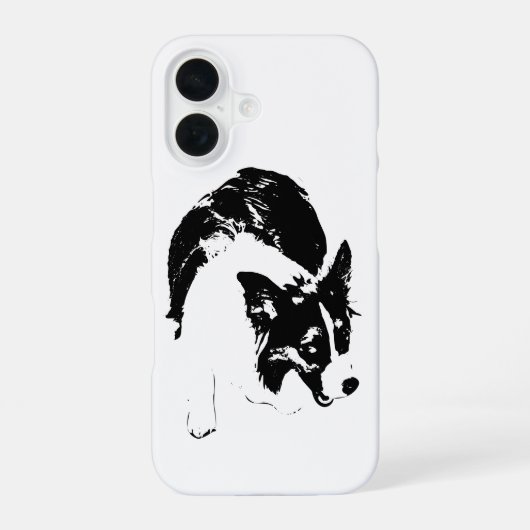Coque iPhone 16 Charme de Corgi Ombre (Verso)