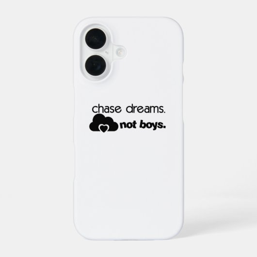 Coque iPhone 16 Chase Dreams, pas Garçons (Verso)