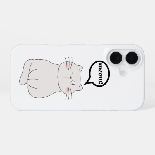 Coque iPhone 16 chat (Verso Horizontal)