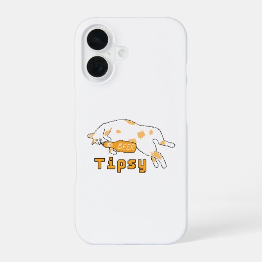 Coque iPhone 16 Chat BubblyCuddle Bière (Verso)