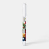 Coque iPhone 16 Chat de Noël festif personnalisable (Côté droit)