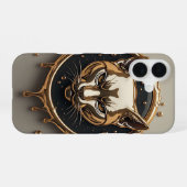 Coque iPhone 16 Chat doré Luxueux portrait🐈 (Verso Horizontal)