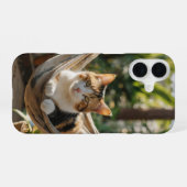 Coque iPhone 16 Chat endormi dans un hamac (Verso Horizontal)