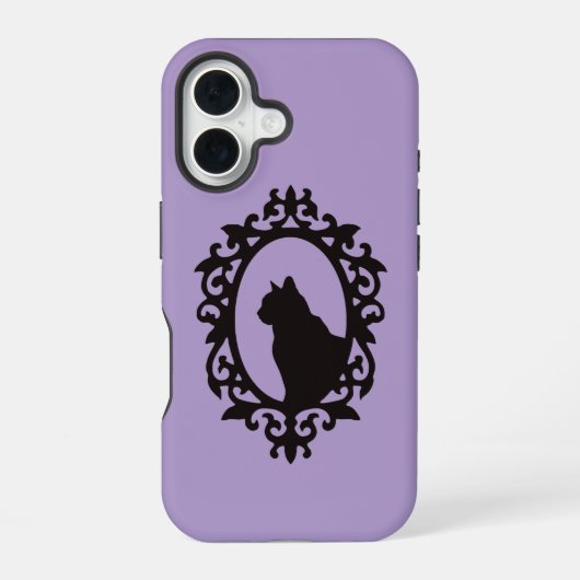 Coque iPhone 16 Chat gothique (Verso)