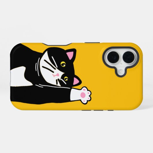 Coque iPhone 16 Chat joueur (Verso Horizontal)