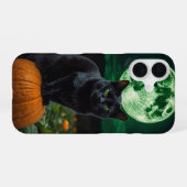 Coque iPhone 16 Chat Lune (Verso Horizontal)