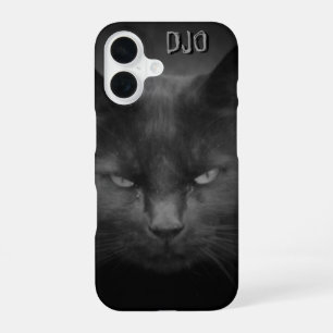 Coque iPhone 16 Chat Noir Fou
