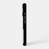 Coque iPhone 16 Chat Noir Géométrique (Côté gauche)
