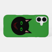 Coque iPhone 16 Chat noir Halloween (Verso Horizontal)