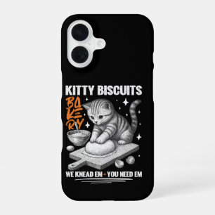 Coque iPhone 16 Chat Pétrit Boulanger Kitty Biscuits Nous Les Pétr