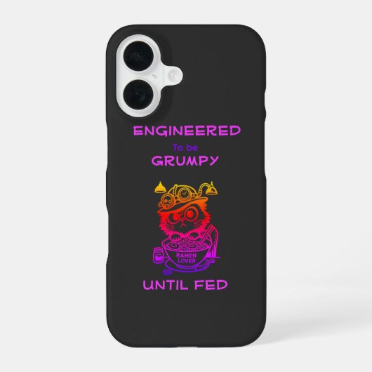 Coque iPhone 16 Chat Ramen Steampunk Drôle Anime iPhone 16 (Verso)