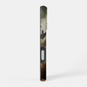 Coque iPhone 16 Chat sorcière avec citrouilles (Côté droit)