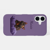 Coque iPhone 16 Chaton écaille de tortue de dessin animé sur couss (Verso Horizontal)