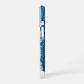 Coque iPhone 16 Chaton rayé, mur rayé (Côté gauche)