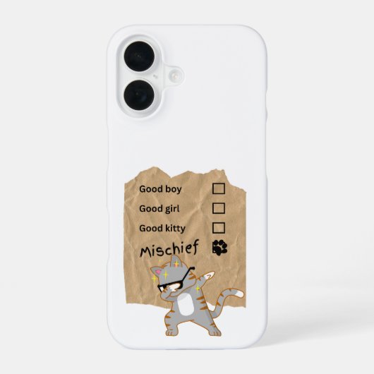 Coque iPhone 16 Chats espiègles (Verso)