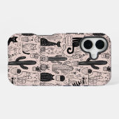 Coque iPhone 16 Chats et cactus drôles (Verso Horizontal)