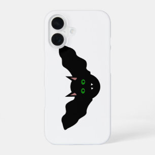 Coque iPhone 16 Chauve-souris Vampire au Visage de Chat Halloween