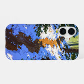 Coque iPhone 16 Chemin de la forêt d'hiver (Verso Horizontal)