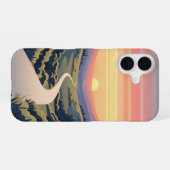Coque iPhone 16 Chemin Rétro Aube (Verso Horizontal)