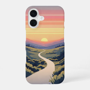 Coque iPhone 16 Chemin Rétro Aube