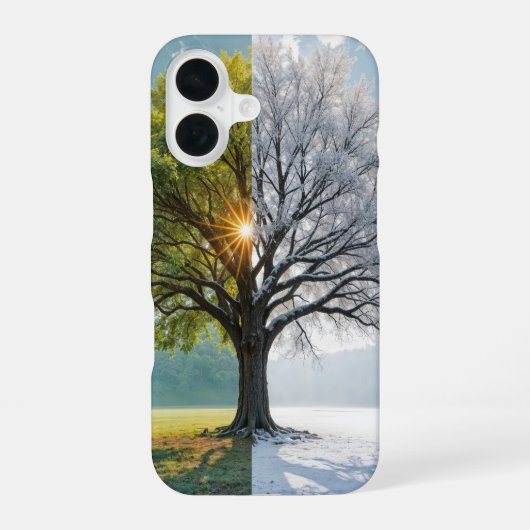 Coque iPhone 16 Chêne en deux saisons (Verso)
