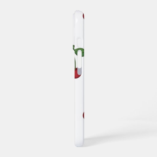 Coque iPhone 16 Cherry Fruit Repeat Pattern Design (Côté gauche)