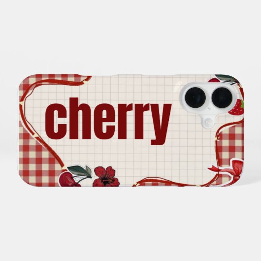 Coque iPhone 16 Cherry Phone case (Verso Horizontal)