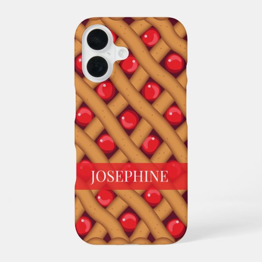 Coque iPhone 16 Cherry Pie Dessert Foodie (Verso)