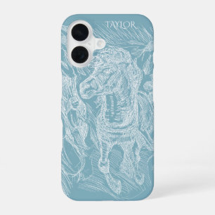 Coque iPhone 16 Cheval au galop – Edvard Munch – Personnalisé