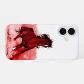 Coque iPhone 16 Cheval en course (Verso Horizontal)