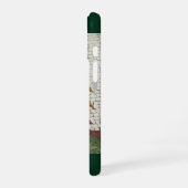 Coque iPhone 16 Cheval Mosaïque, Nom, Vert (Côté gauche)