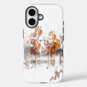 Coque iPhone 16 Chevaux sauvages MAINS SAUVAGES