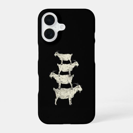 Coque iPhone 16 Chèvre Rétro (Verso)