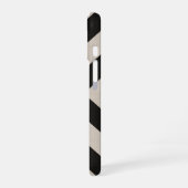 Coque iPhone 16 Chevron X Noir Rustique (Côté gauche)