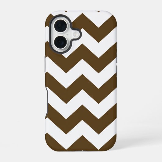 Coque iPhone 16 Chevrons neutres de Pecan (Verso)
