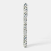 Coque iPhone 16 Chic Botanique Fleurs Bleues Feuilles Vertes Art (Côté droit)